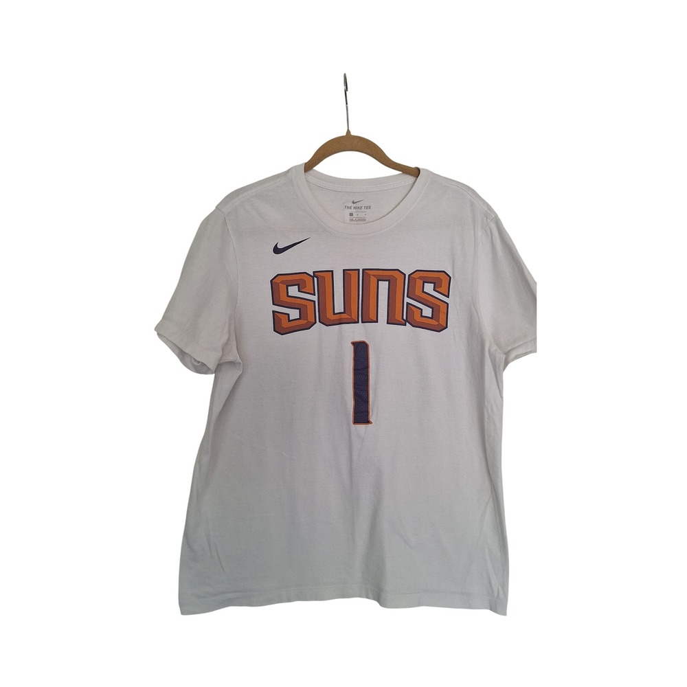 Nike Phoenix Suns Devin Booker 1 NBA Graphic T-Shirt Mens Large White - Picture 1 of 5